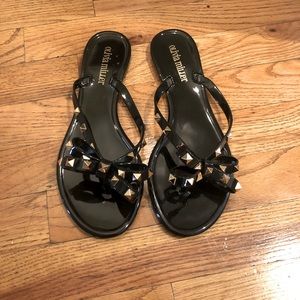 Olivia miller black jellies
